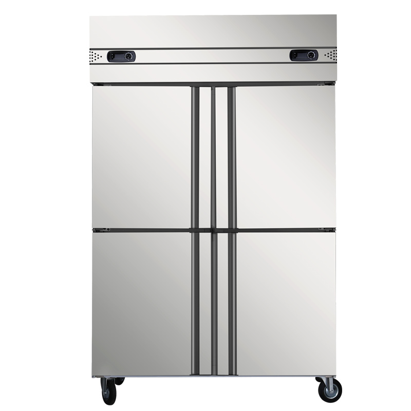 穗凌Q1.0L4-C四门双温厨房柜商用食堂不锈钢立式冰箱高身速冻冰柜